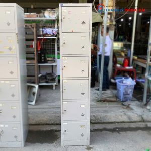 Tủ Locker 6 Ngăn 40cm Bằng Sắt Cũ
