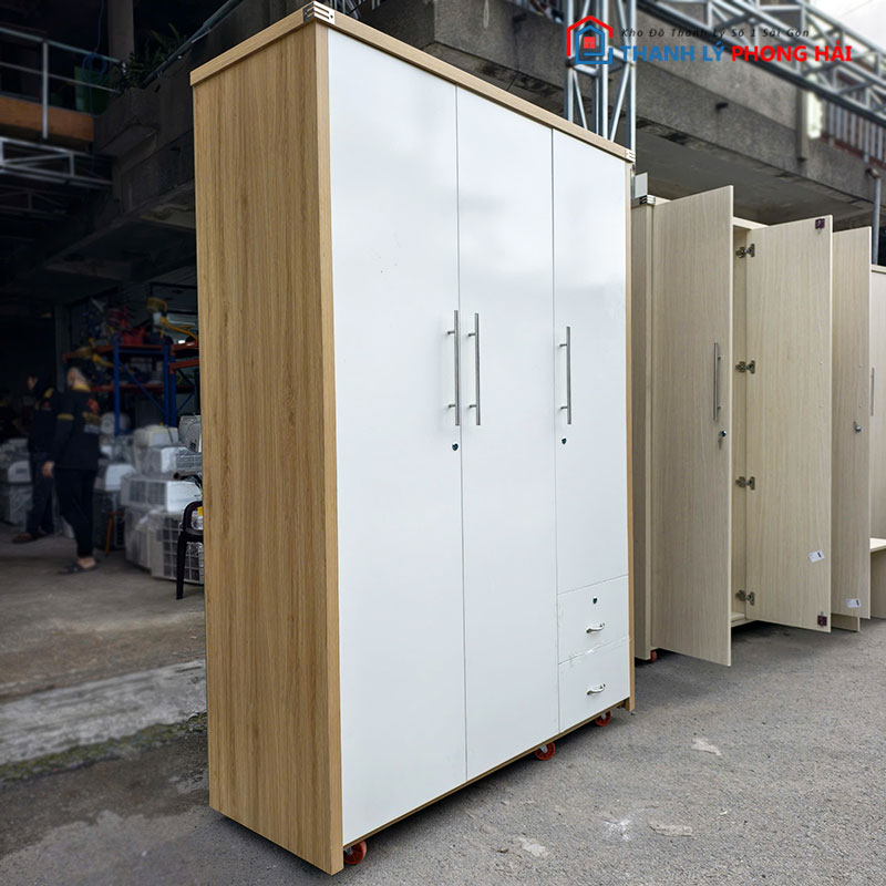 tu-quan-ao-1m4-go-mdf-loi-xanh-1 Tủ Quần Áo 1m4 Gỗ MDF Lõi Xanh Mới 99%