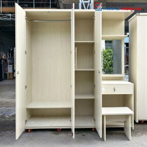 Tủ Quần Áo 1m8 3 Cánh Kèm Bàn Trang Điểm Mới 99% (Nhiều Mẫu)