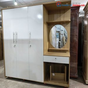 Tủ Quần Áo 1m8 3 Cánh Kèm Bàn Trang Điểm Mới 99% (Nhiều Mẫu)