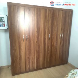 Tủ Quần Áo 5 Cánh Gỗ MDF 2m2 Cũ