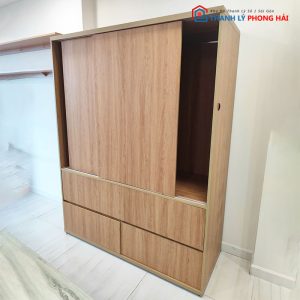 Tủ Quần Áo Cửa Lùa 1m55 Kèm 4 Hộc Cũ