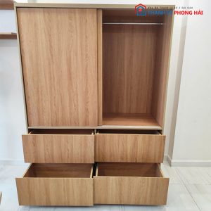Tủ Quần Áo Cửa Lùa 1m55 Kèm 4 Hộc Cũ