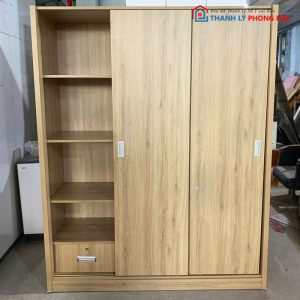 Tủ Quần Áo Cửa Lùa Gỗ MDF 1m6 Cũ
