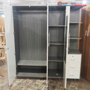 Tủ Quần Áo MDF 2 Cánh Kèm Kệ Mới 99% (Nhiều Size)