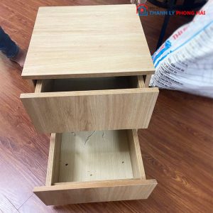 Tủ Tab 2 Ngăn Tay Nắm Âm Gỗ MDF Cũ