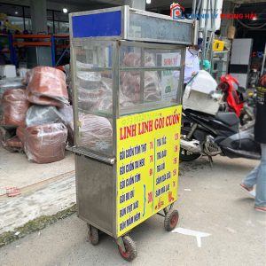 Xe Bán Hàng 80cm Take Away Bằng Inox Cũ