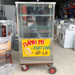 Xe Bán Hàng Take Away Inox 75cm Cũ