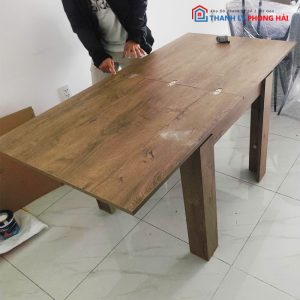 Bàn Ăn Gỗ Mặt Gấp Gọn Tiện Lợi Cũ