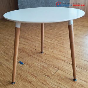 Bàn Cafe Bệt Chân Gỗ Mặt Gỗ Cũ