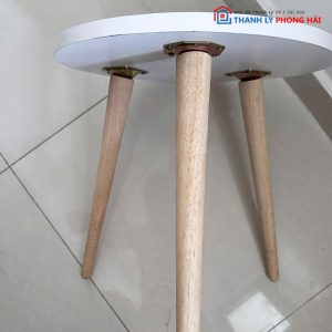 Bàn Cafe Chân Gỗ Mặt Gỗ Cũ