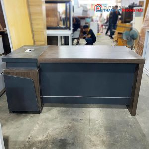 Bàn Giám Đốc Gỗ MDF 1m6 Kèm Tủ Phụ Góc L Cũ