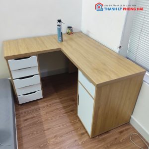 Bàn Giám Đốc Góc L Kèm Hộc Tủ Hồ Sơ Cũ
