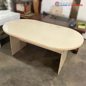 Bàn Gỗ MDF 2m Mặt Oval Cũ