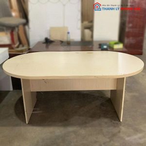 Bàn Gỗ MDF 2m Mặt Oval Cũ