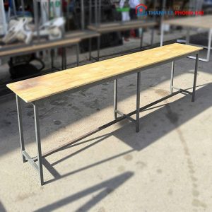 Bàn Học Sinh Cũ Chân Sắt Mặt Gỗ (Nhiều Kích Thước)