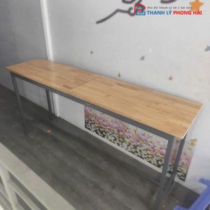 Bàn Học Sinh Cũ Chân Sắt Mặt Gỗ (Nhiều Kích Thước)
