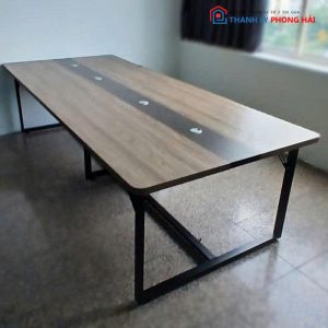 Bàn Họp 2m8 Cũ Chân Chữ U Mặt Gỗ