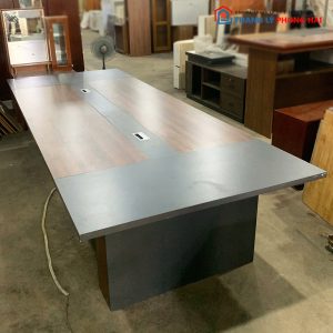 Bàn Họp Gỗ Công Nghiệp 3m6 Phối Xám Nâu Cũ