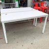 Bàn Làm Việc 1m4 Chân Sắt Mặt Gỗ Cũ