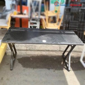 Bàn Làm Việc 1m4 Cũ Mặt Gỗ Chân Nghiêng