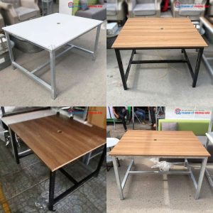 Bàn Làm Việc Chân Sắt Mặt Gỗ 1m Cũ (Nhiều Màu)