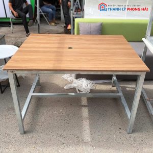Bàn Làm Việc Chân Sắt Mặt Gỗ 1m Cũ (Nhiều Màu)