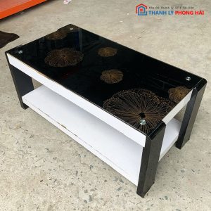 Bàn Sofa Kính Hoa Văn 2 Tầng Cũ