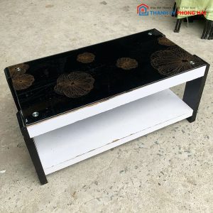 Bàn Sofa Kính Hoa Văn 2 Tầng Cũ