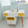 Bàn Trang Điểm Gỗ MDF Màu Trắng Cũ