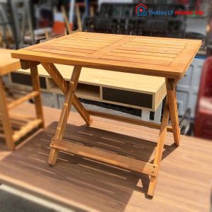 Bàn Xếp Gỗ Tự Nhiên Cũ