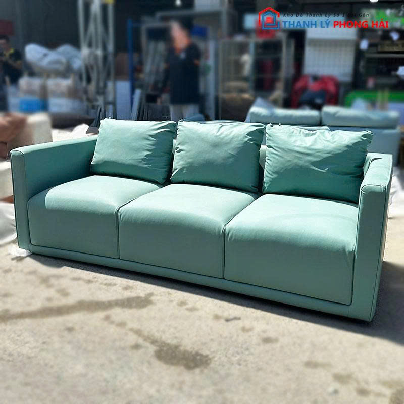 bang-sofa-2m-3-cho-boc-da-2 Băng Sofa 2m 3 Chỗ Bọc Da Kèm Gối Cũ