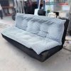Băng Sofa Bed Bọc Vải Nhung Xám Cũ