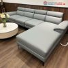 Băng Sofa Góc L Cũ Bọc Da Màu Xám