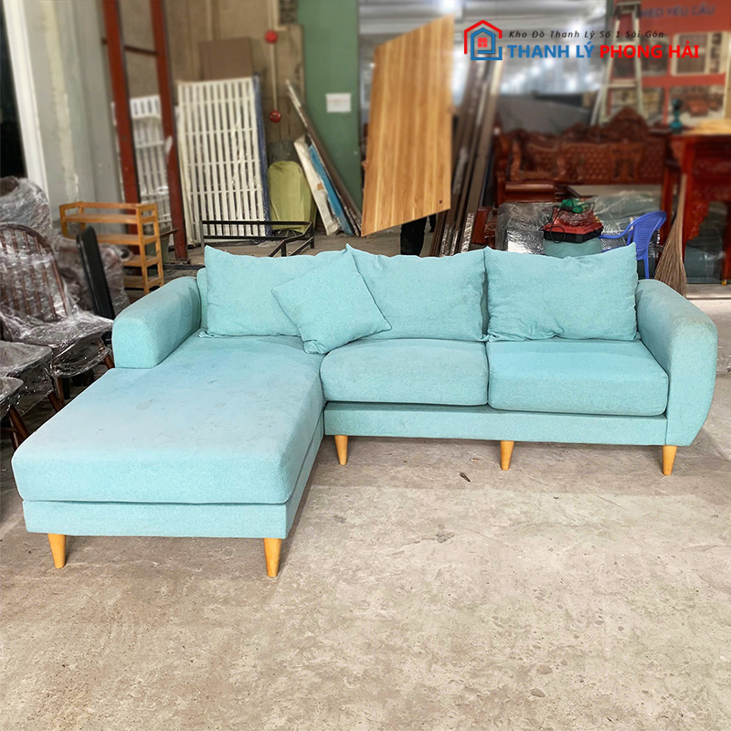 bang-sofa-goc-l-cu-boc-vai-bo-2 Băng Sofa Góc L Cũ Bọc Vải Bố Kèm Gối Tựa Cũ