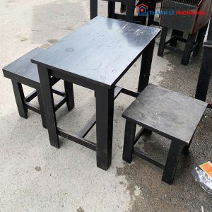 Bộ Bàn 2 Ghế Gỗ Quán Ăn Cũ