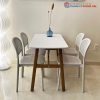 Bộ Bàn Ăn 4 Ghế Chân Gỗ Mới 99%