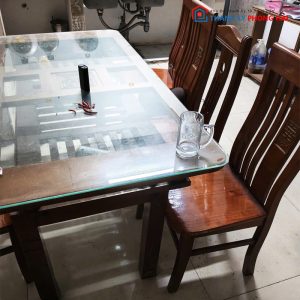 Bộ Bàn Ăn Mặt Kính Kèm Ghế Cũ