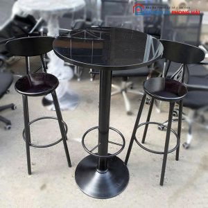 Bộ Bàn Ghế Quán Bar Chân Sắt Cũ Giá Rẻ