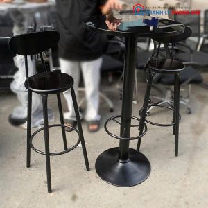 Bộ Bàn Ghế Quán Bar Chân Sắt Cũ Giá Rẻ