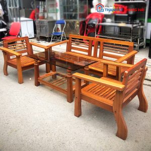 Bộ Salon Gỗ Hoàng Anh Gia Lai Cũ