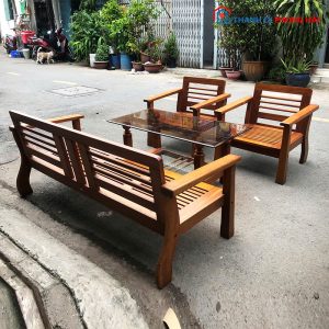 Bộ Salon Gỗ Hoàng Anh Gia Lai Cũ