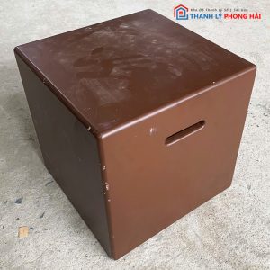 Bộ Sofa 1m4 Quán Cafe Bọc Da Kèm Đôn Gỗ Cũ