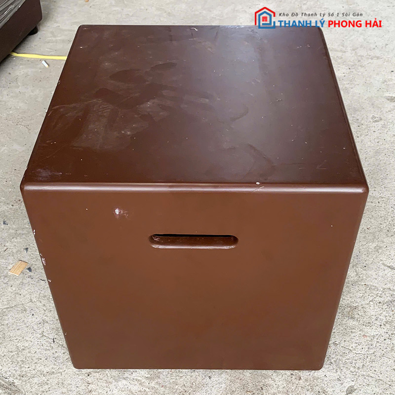 bo-sofa-1m4-quan-cafe-boc-da (5) Bộ Sofa 1m4 Quán Cafe Bọc Da Kèm Đôn Gỗ Cũ
