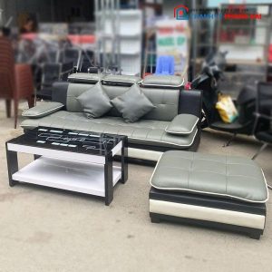 Bộ Sofa 2m2 Kèm Bàn 2 Tầng Và Đôn Vuông Cũ