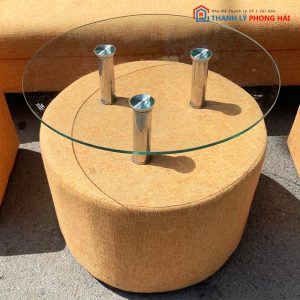 Bộ Sofa Bọc Vải Bố Kèm Bàn Đồng Bộ Cũ
