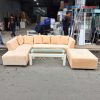 Bộ Sofa Bọc Vải Góc L Kèm Đôn Lớn Cũ