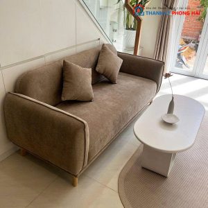 Bộ Sofa Bọc Vải Nhung Kèm Bàn Mới 99%