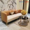 Bộ Sofa Da Kèm Bàn Đôi Mới 99%