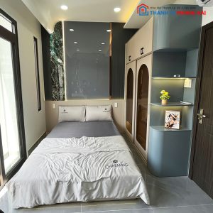 Combo Giường Gỗ MDF Kèm Tủ Quần Áo Cửa Lùa Mới 99%